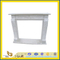Custom Modern White Marble Carved Stone Fireplace Mantel for Sale(YQC)