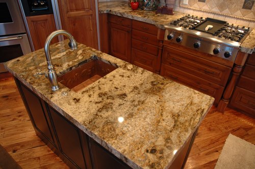 New Sunset Gold Granite countertop for bathroom,kitchen (YQT)