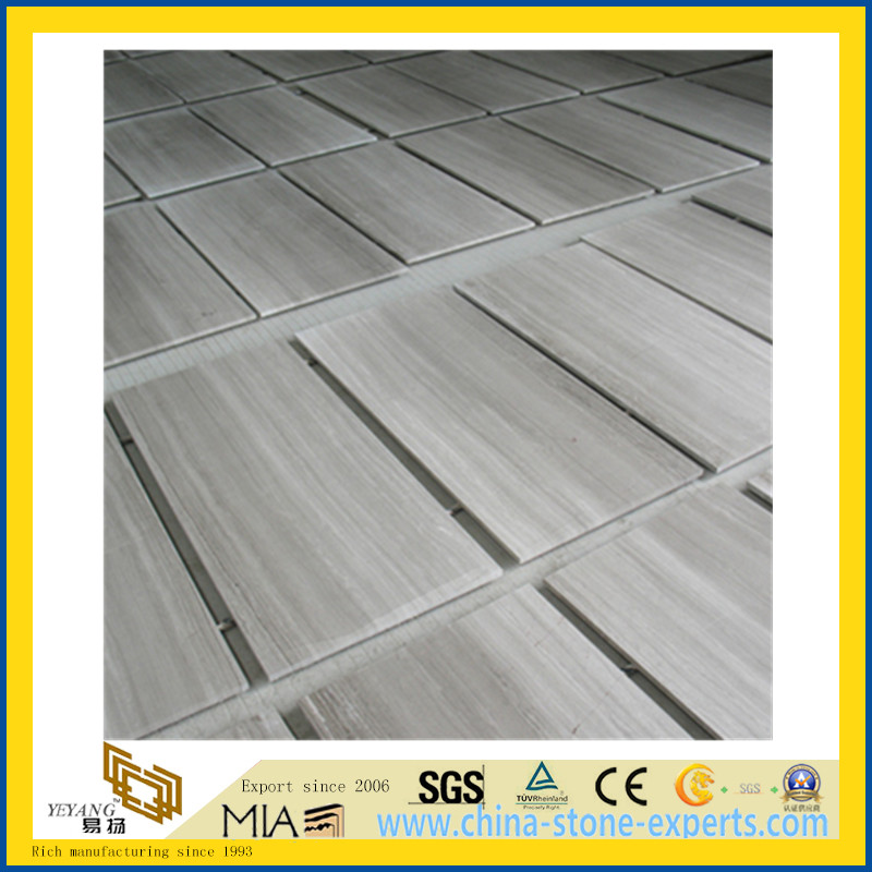 China White Wood Grain Marble Tiles/Slab for Flooring Wall Clading