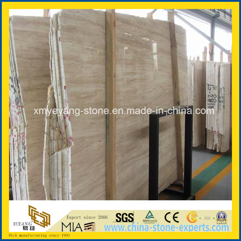 Natural Roman Beige Travertine for Cut-to-Size Slab or Floor Tile