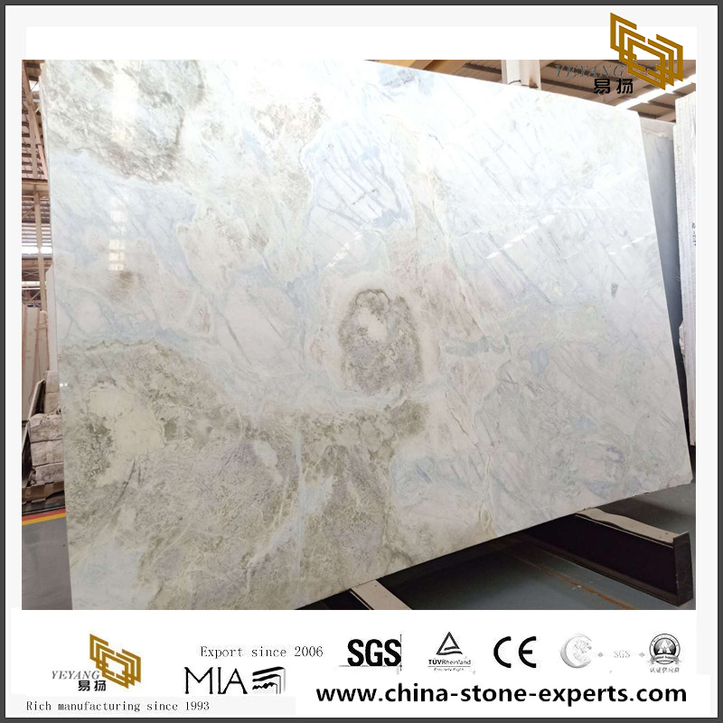 Changbai White And Blue Jade Marble Slabs Quality