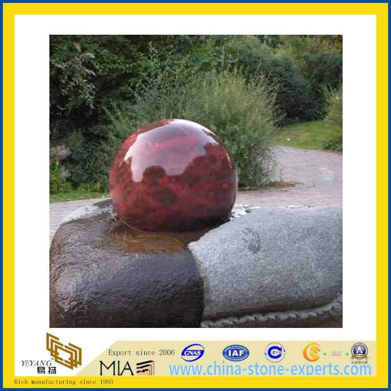 Rolling Ball Water Fountains, Rotating Granite Stone Garden Water Features(YQC)