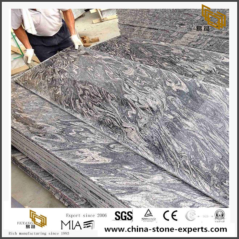 Dark Grey Colombo Juparana Granite Tiles For Countertop