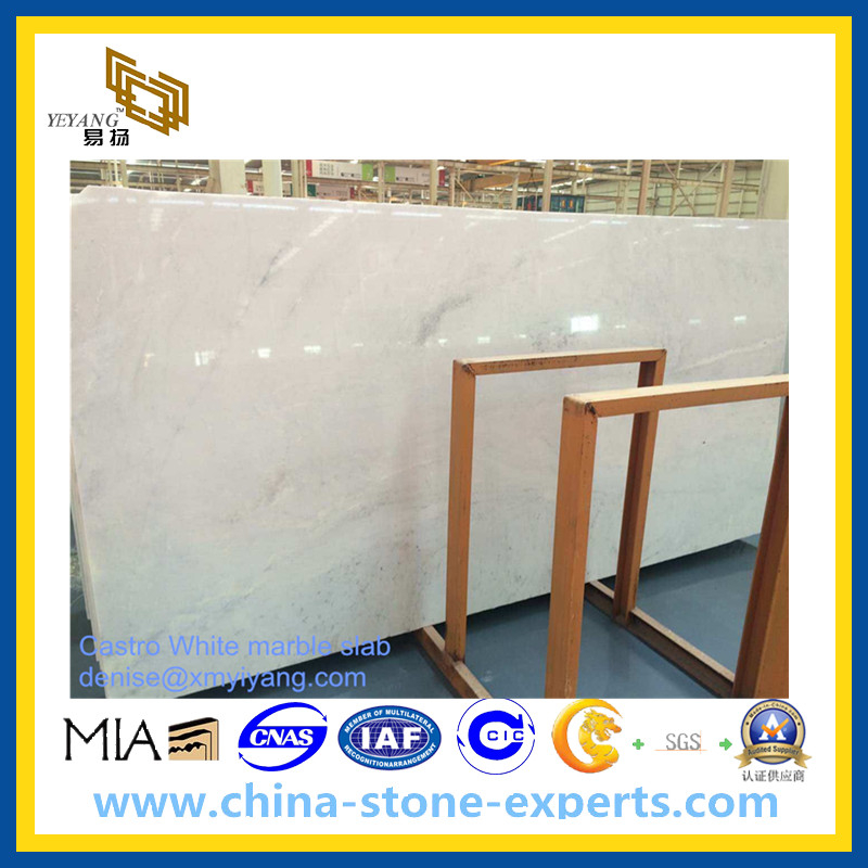 Castro White Marble Slab for Floor &amp; Wall Tiles (YYL)