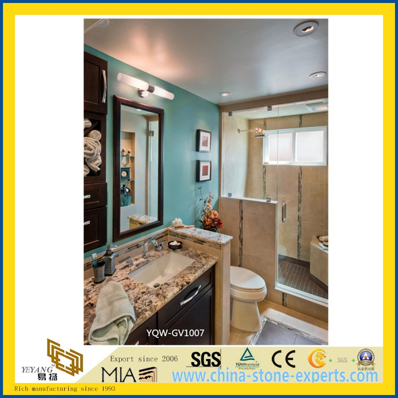 Beautiful Natural Stone Granite Vanity Tops for Bathroom, Hotel, Commercial