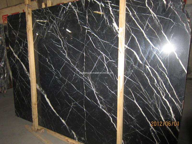 Nero Black Marquina, Black & White Marble Slab