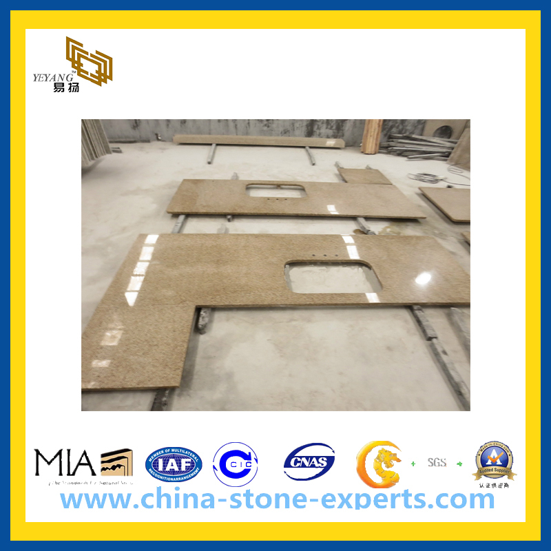 Golden Granite Tops, Edge Processing for Kitchen (YQG-GC1090)