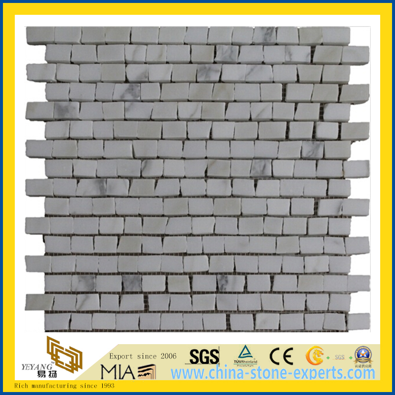 Calacatta Gold Marble Mosaic Tiles, Italy White Marble Mosaic, Calacatta White Mosaic Tiles,Basketweave Mosaics,Stips Mosaics, Herringbone Mosaics, Octagon Mosaics (YQA-MM1007)