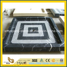 Black Marquina / Nero Marquina Marble Shower Tray for Hotel Bathroom