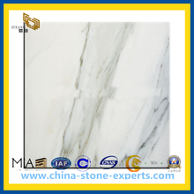 White Carrara Marble for Bathroom Flooring Tile, Slab, Countertop(YQC)