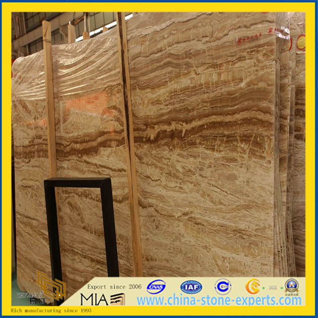 Natural Beige Travertine for Floor Tile, Mosaic Tile or Fireplace(YQT)