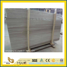 White / Grey Natural Wood Grain Marble Stone Slab for Floor/Wall/Countertop