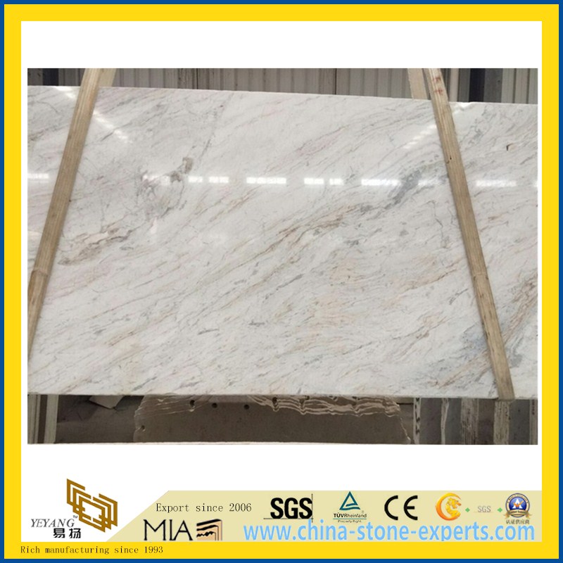Cheap Castro White Marble Slab for Stairs &amp; Steps &amp; Column