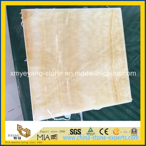 Translucent Honey Onyx Glass Composite Tile as Interior Wall Material