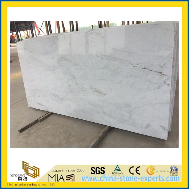 Cheap Castro White Marble Slab for Stairs &amp; Steps &amp; Column