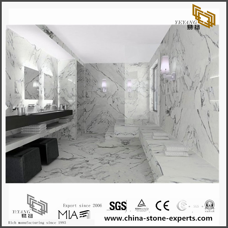 Beautiful Arabescato White Marble Stone for Wall Backgrounds & Floor Tiles（YQN-092601）