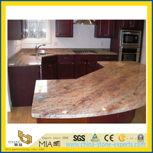 Chinese Yellow Granite Prefabricated Stone Countertops for Kitchen(YQW-GC100701)