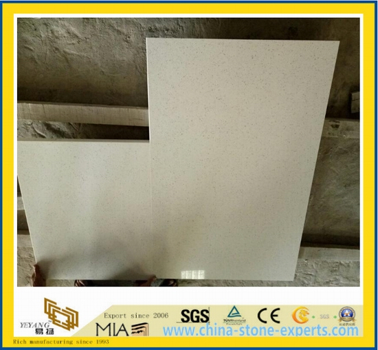 Crystal White Quartz Countertops for Bathroom-Yya