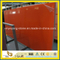 Dark Orange Artificial Quartz Stone Slab for Benchtop or Kitchentop