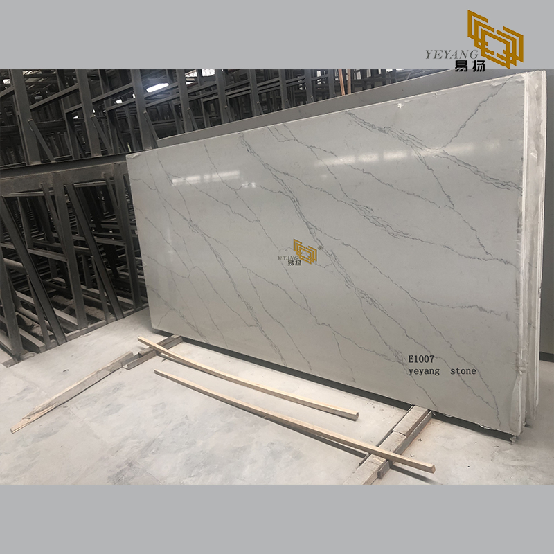 New style grey calacatta quartz stone tiles factory outlet - E1007