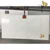 Fine lines gery quartz with white bottom quartz slabs for engineering YH-3
