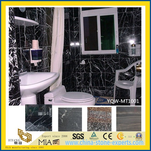Polished Black Marble Stone Tiles for Kitchen &amp; Barthroom Floor / Wall