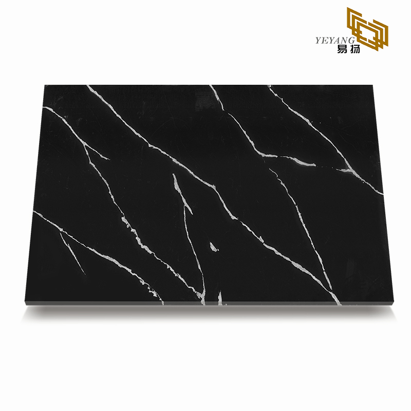 Black quartz countertops calacatta vanitytop for bathroom/kitchen/worktop(E1003)