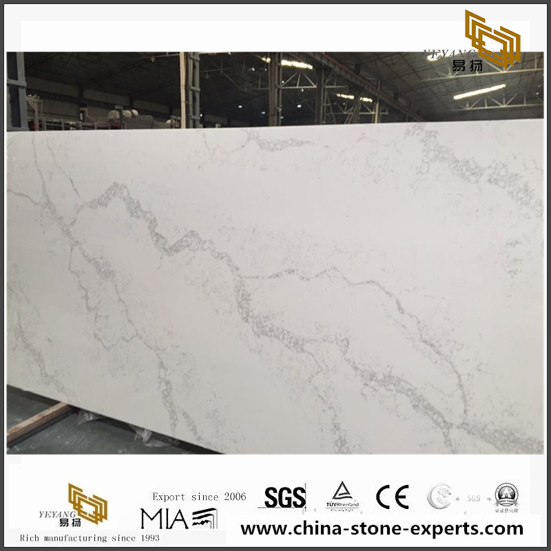 Marble Vein Calacatta Quartz Slab Price for Countertop