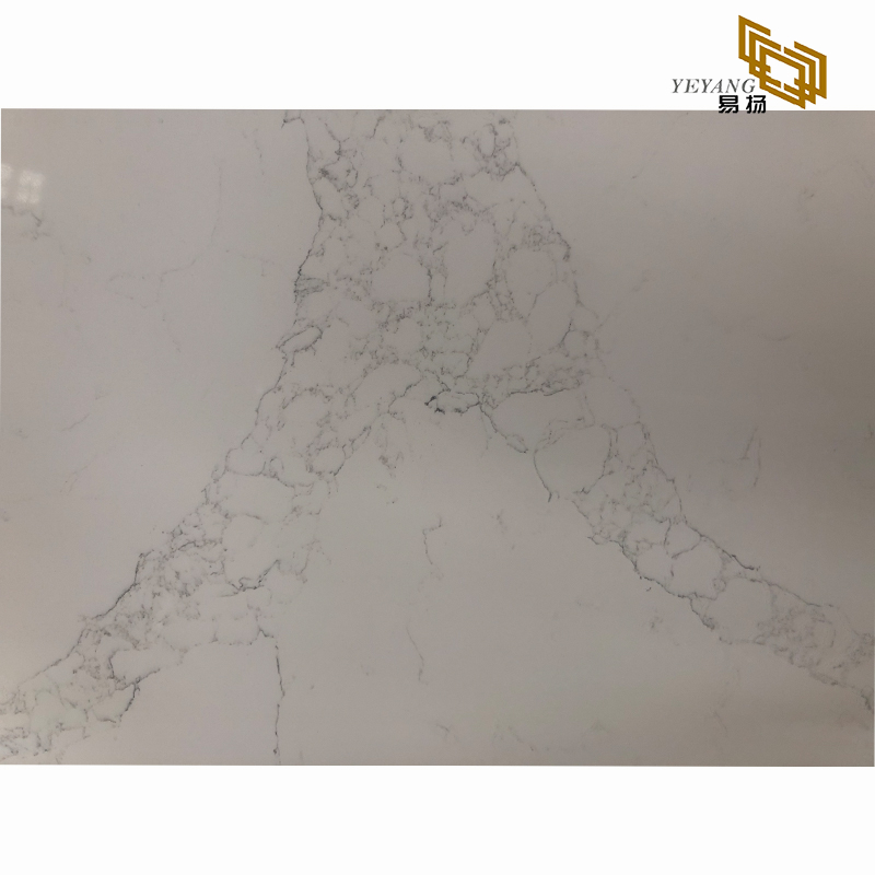 Grey white quartz slabs countertops for home decoration project-E1005