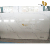Polished white calacatta quartz slab artificials stone tiles factory manufacture