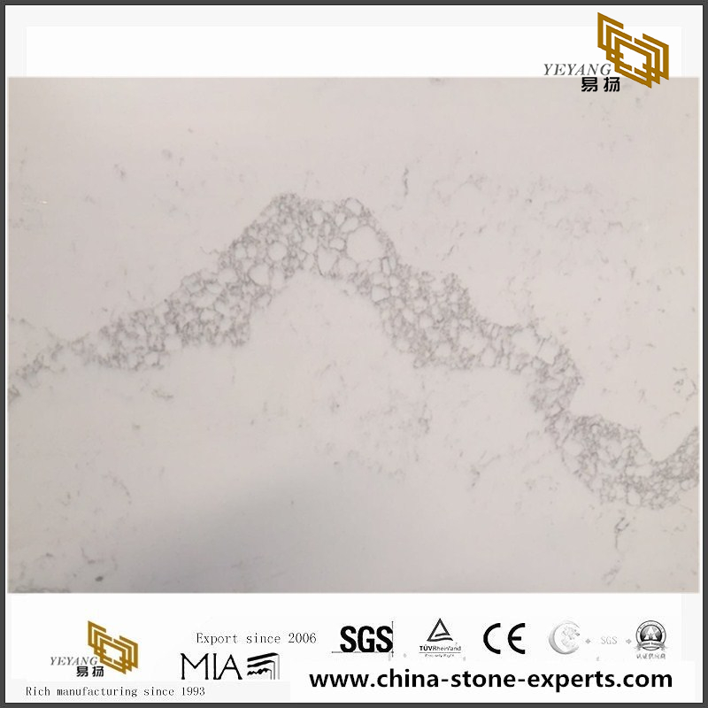 Marble Vein Calacatta Quartz Slab Price for Countertop