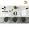 Beige quartz stone slabs tiles grey white artificial countertops - D2003