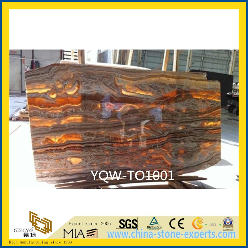 Polished Red Onyx Stone Tile for Wall, Backsplash, Background