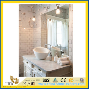White Polished Marble Vanity Top for Bathroom with Cheap Price
