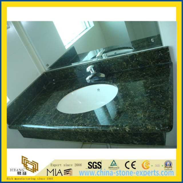 Butterfly Green Granite Bathroom Vanity Top (YYT)