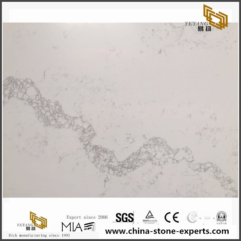 Marble Vein Calacatta Quartz Slab Price for Countertop