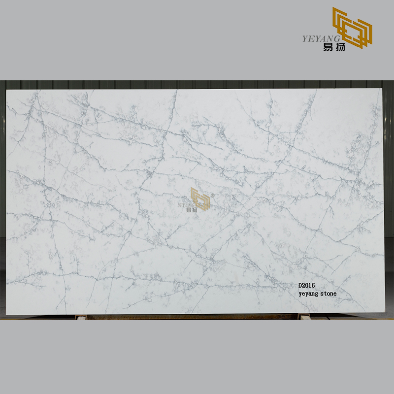 quartz stone vanity top white quartz tiles kitchen wall backsplash D2016