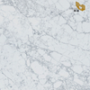 Calacatta white quartz slab with distributed grey veins A5075