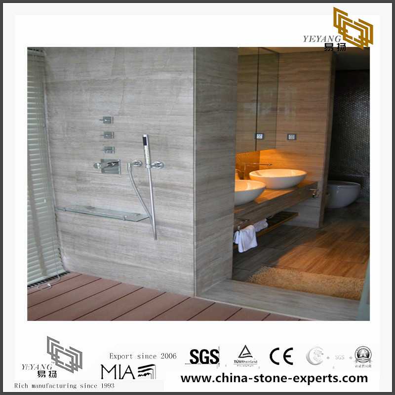 White Wooden Gain Marble/ Grey Wooden Gain Marble for Wall Backgrounds & Floor Tiles（YQN-092304）