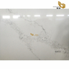 Polished white calacatta quartz slab artificials stone tiles factory manufacture