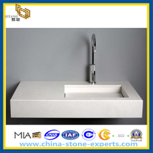 Pure White Artificial Quart Bathroom Vanity Top (YQZ-QC1004)