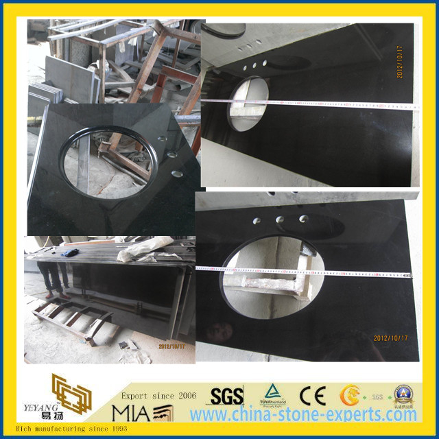 Absolute Black Stone Vanity top for bathroom --YYS013