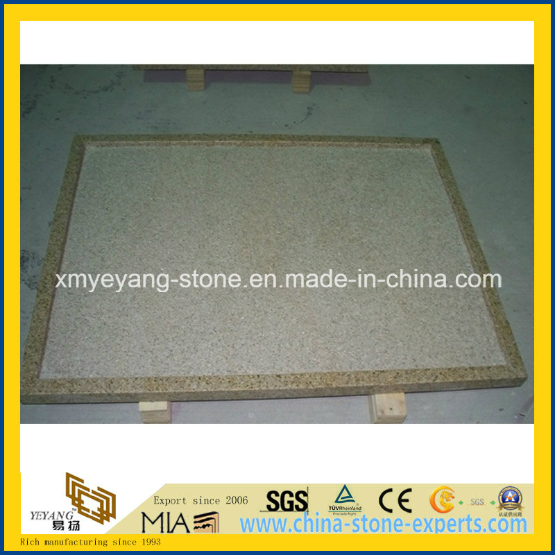 G682 Rusty Yellow Granite Shower Base for Luxury Hotel