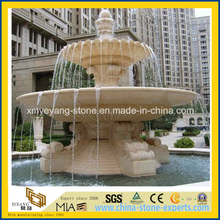 Hand Carving 2 Tiered Stone Fountain for Outdoor Garden