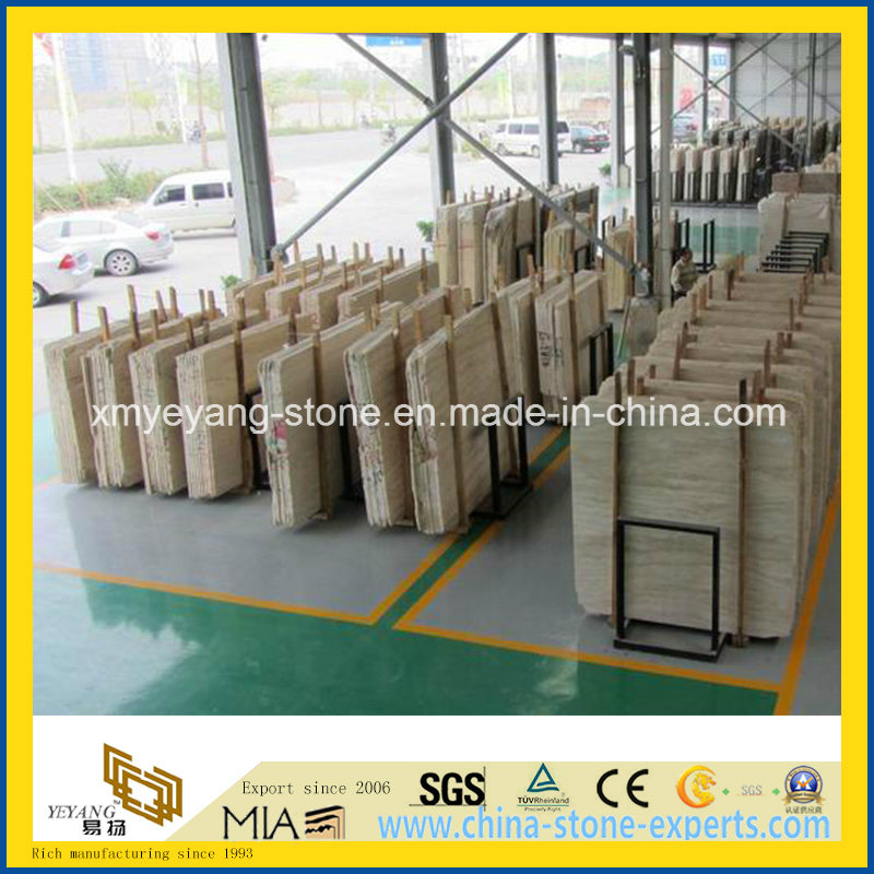 Natural Roman Beige Travertine for Cut-to-Size Slab or Floor Tile