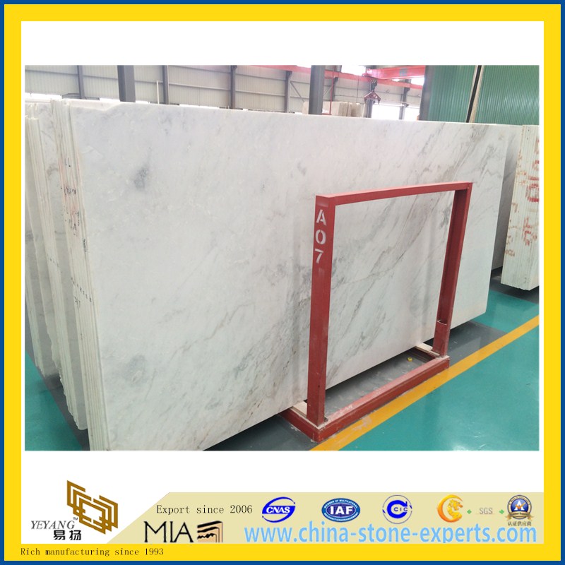 China Polished Castro White Marble Slab for floor tile(YQW)