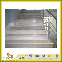 Grey Wood Grain Marble Stone Staircare, Straight Staircase (YQA)