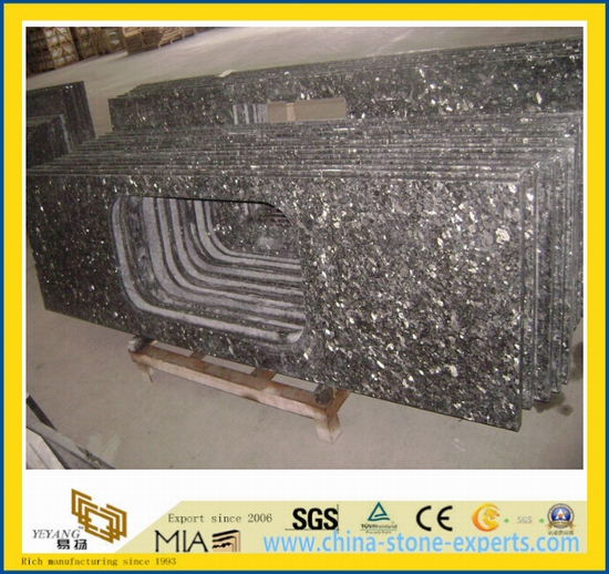 Polished Silver Pearl Granite Vanity Top for Bathroom-Yya