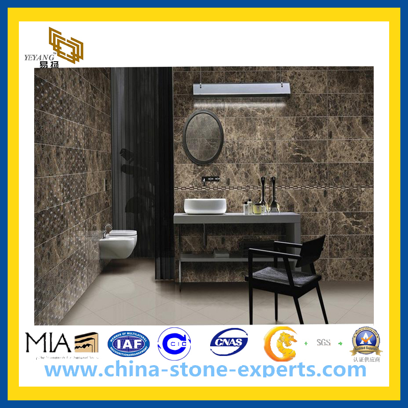 Polished Dark Emperador Marble Floor Tile for Wall Tile Floor Tile(YQC)
