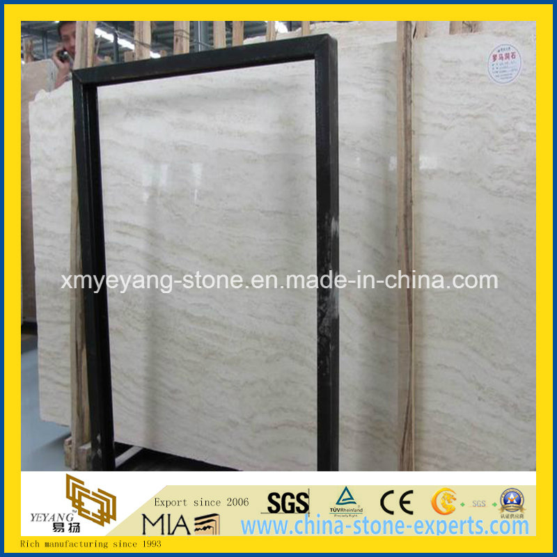 Natural Roman Beige Travertine for Cut-to-Size Slab or Floor Tile